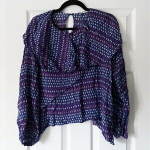 𝅺FLOWY Prairie Belle Bib Collar Blouse